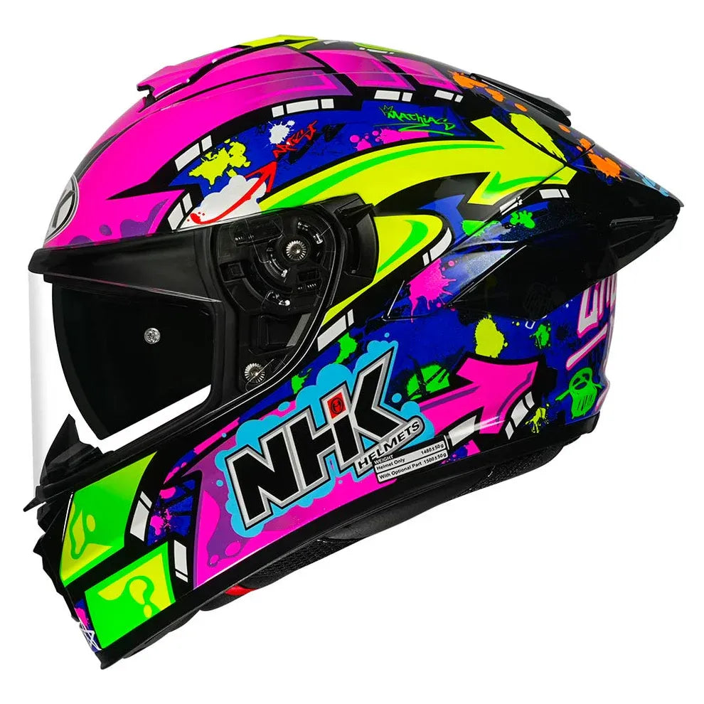 Nhk K5r Tamburini Black Blue Full Face Helmet