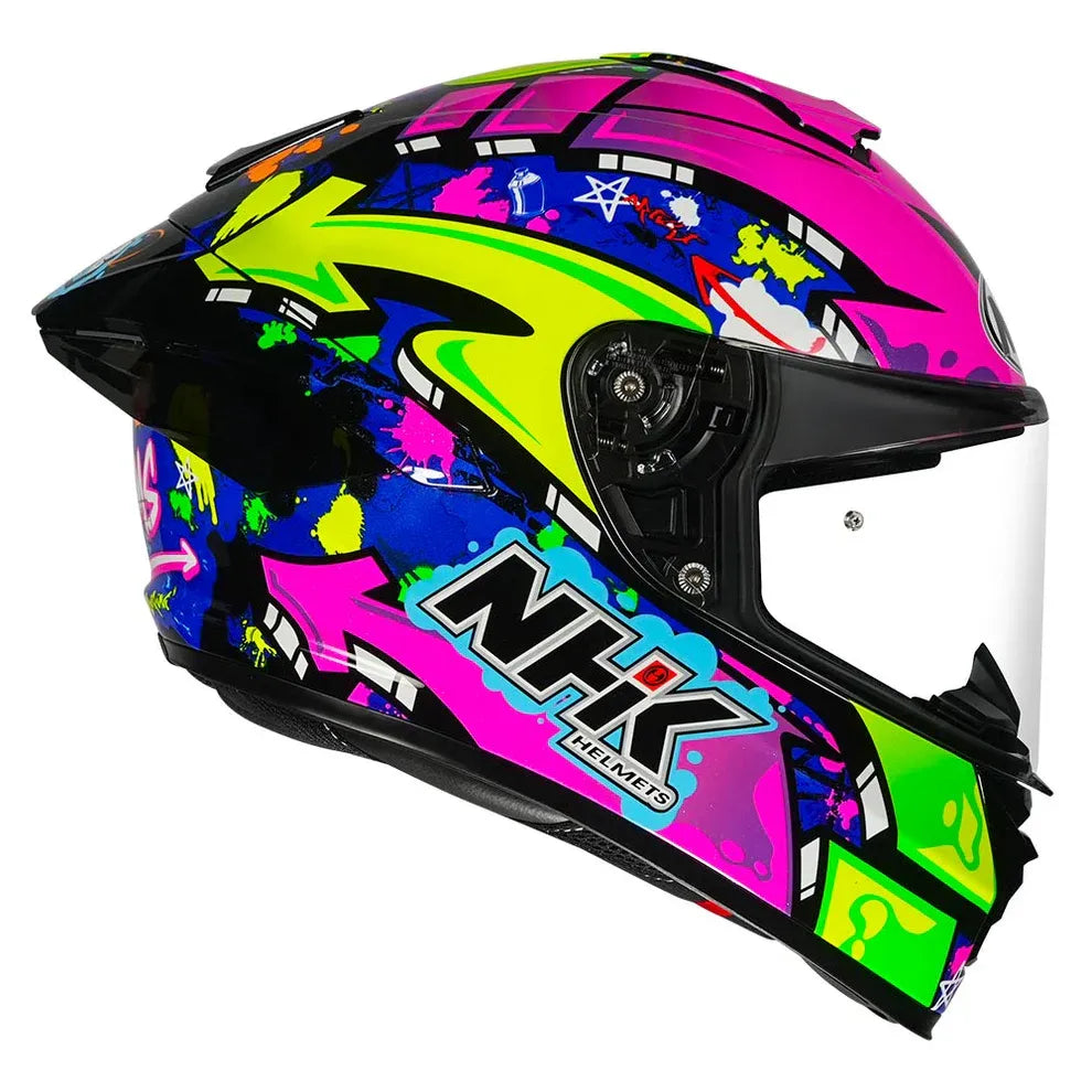 Nhk K5r Tamburini Black Blue Full Face Helmet