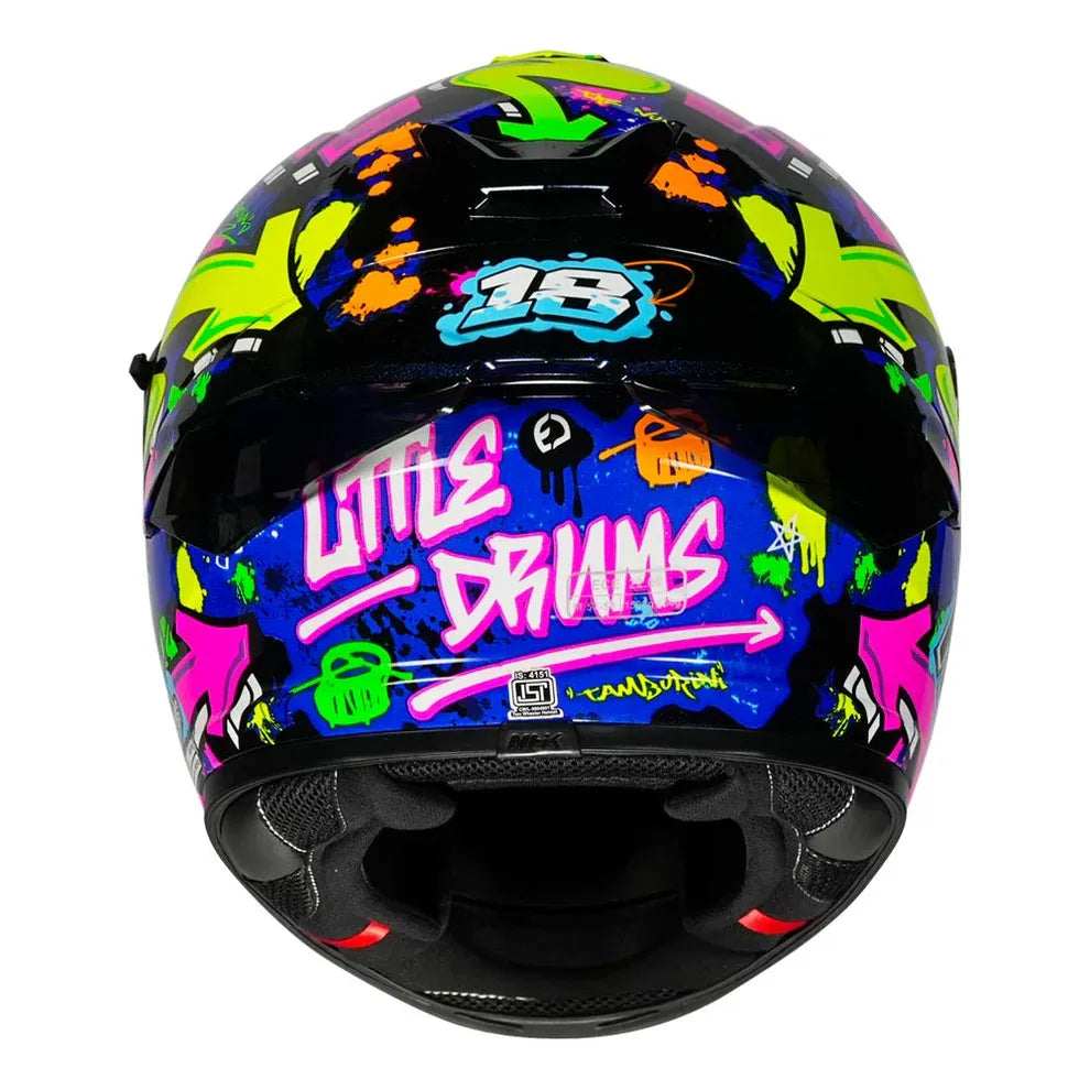 Nhk K5r Tamburini Black Blue Full Face Helmet