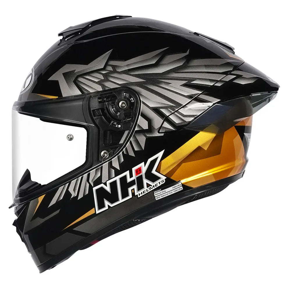 Nhk K5r Wingstar Black Gold Fullface Helmet