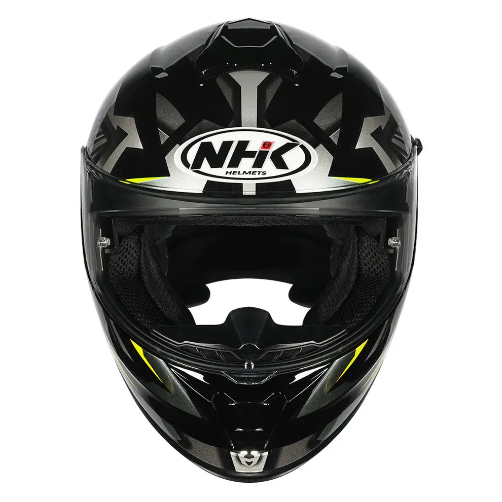 Nhk K5r Wingstar Black Yellow Glossy Fullface Helmet