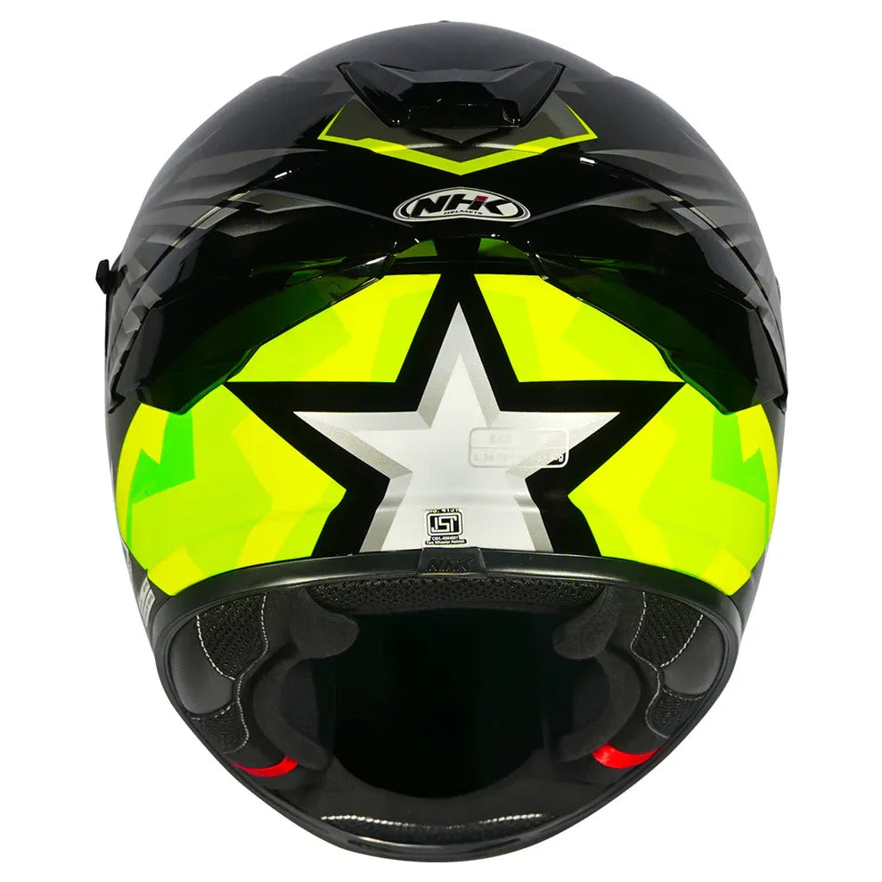 Nhk K5r Wingstar Black Yellow Glossy Fullface Helmet
