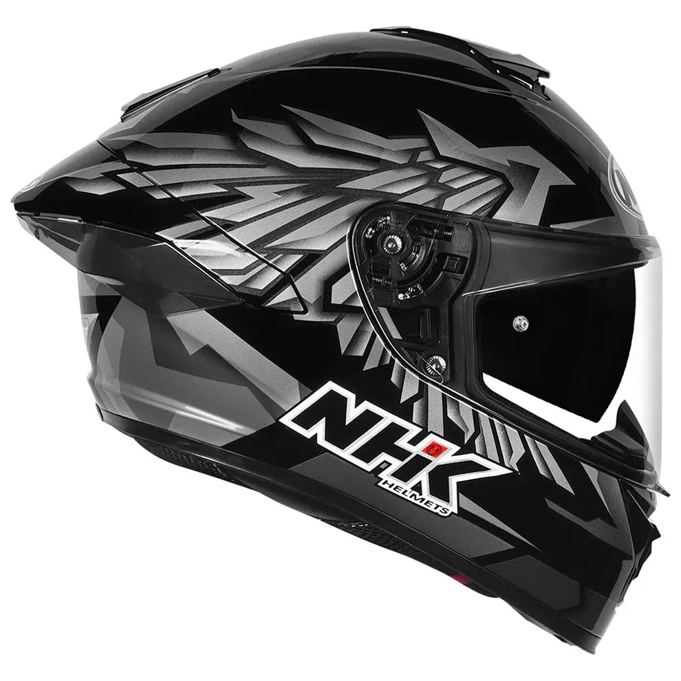 Nhk K5r Wingstar Grey Black Full Face Helmet
