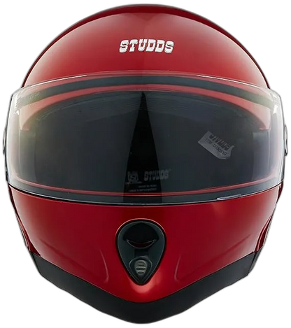 STUDDS Ninja 2G Cherry Red Fu Flip Up Helmet