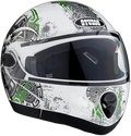 STUDDS Ninja 2G D1 White N3 Fu Flip Up Helmet