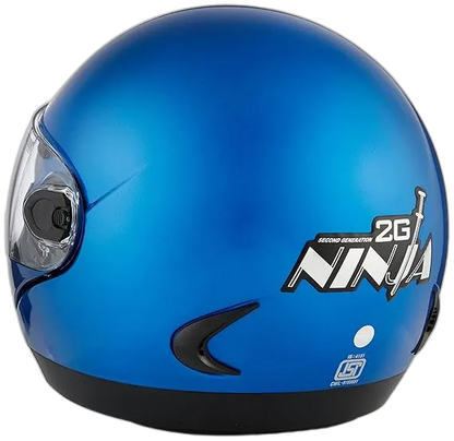 STUDDS Ninja 2G Flame Blue Fu Flip Up Helmet