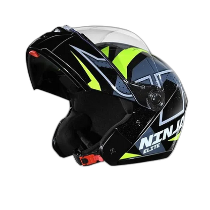 STUDDS Ninja 3G D6 Black N5 Fu Flip Up Helmet