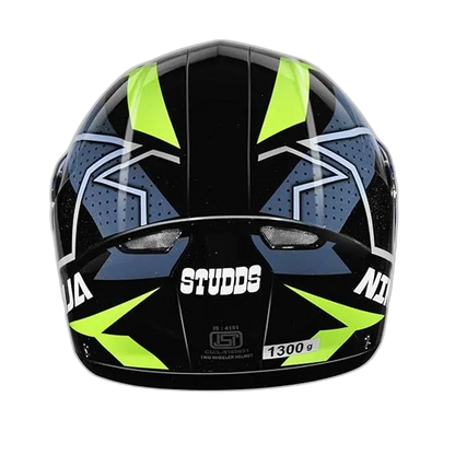 STUDDS Ninja 3G D6 Black N5 Fu Flip Up Helmet
