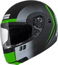STUDDS Ninja 3G D6 Matt Black N3 Fu Flip Up Helmet