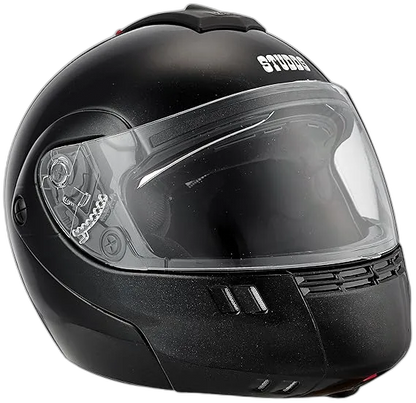 STUDDS Ninja 3G Double Visor Black Fu Flip Up Helmet