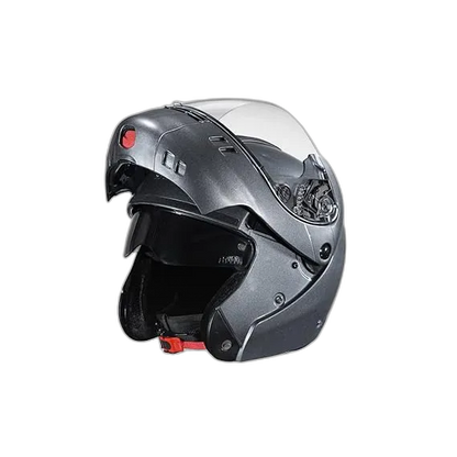 STUDDS Ninja 3G Double Visor Gun Grey Fu Flip Up Helmet