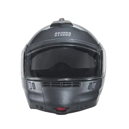 STUDDS Ninja 3G Double Visor Gun Grey Fu Flip Up Helmet
