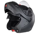 STUDDS Ninja 3G Double Visor Matt Black Fu Flip Up Helmet