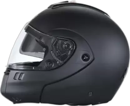 STUDDS Ninja 3G Double Visor Matt Black Fu Flip Up Helmet