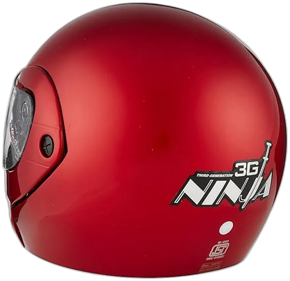 STUDDS Ninja 3G Eco Cherry Red Fu Flip Up Helmet
