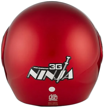 STUDDS Ninja 3G Eco Cherry Red Fu Flip Up Helmet