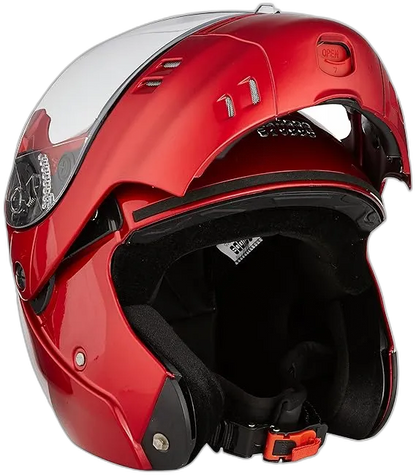 STUDDS Ninja 3G Eco Cherry Red Fu Flip Up Helmet