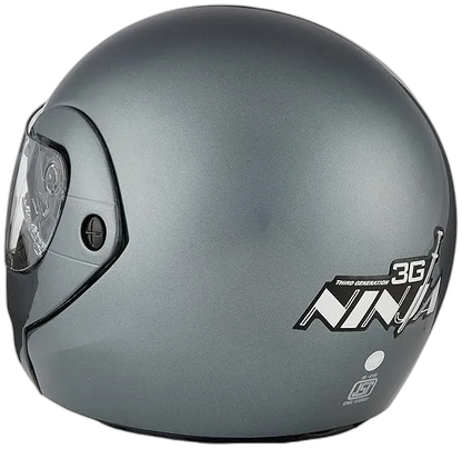 STUDDS Ninja 3G Eco Gun Grey Fu Flip Up Helmet