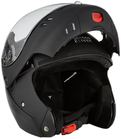STUDDS Ninja 3G Eco Matt Black Fu Flip Up Helmet