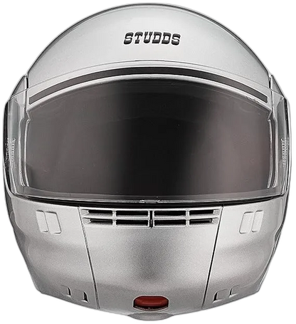 STUDDS Ninja 3G Eco Silver Grey Fu Flip Up Helmet