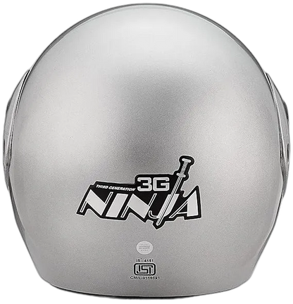 STUDDS Ninja 3G Eco Silver Grey Fu Flip Up Helmet