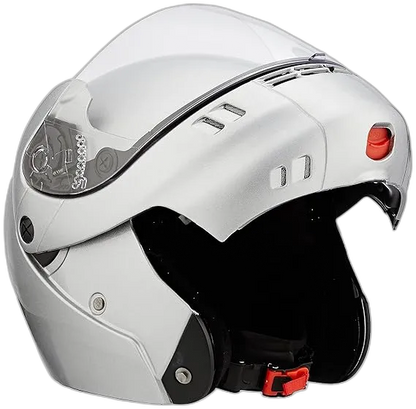 STUDDS Ninja 3G Eco Silver Grey Fu Flip Up Helmet
