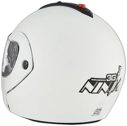 STUDDS Ninja 3G Eco White Fu Flip Up Helmet