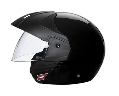 STUDDS Ninja Concept Eco Black Half Face Helmet