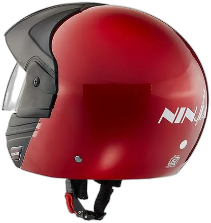 STUDDS Ninja Concept Eco Cherry Red Half Face Helmet