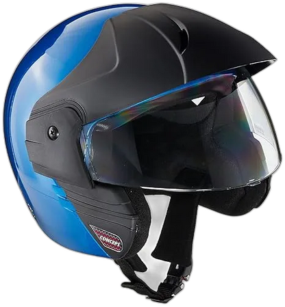 STUDDS Ninja Concept Eco Flame Blue Half Face Helmet