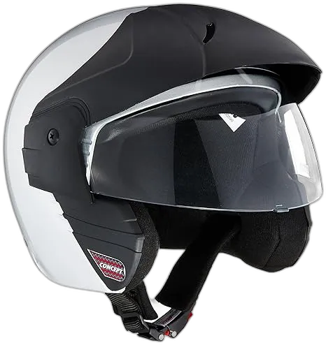 STUDDS Ninja Concept Eco Silver Grey Half Face Helmet