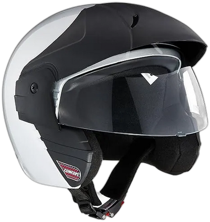STUDDS Ninja Concept Eco Silver Grey Half Face Helmet