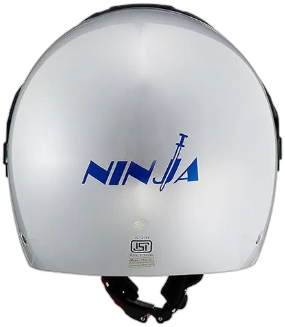 STUDDS Ninja Concept Eco Silver Grey Half Face Helmet