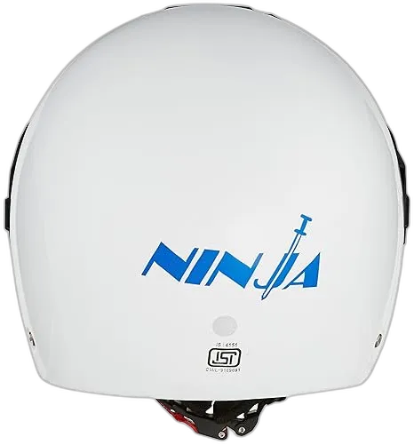 STUDDS Ninja Concept Eco White Half Face Helmet