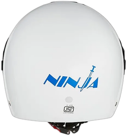 STUDDS Ninja Concept Eco White Half Face Helmet
