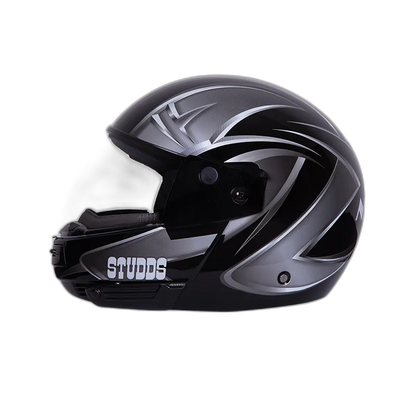 STUDDS Ninja Decor 5 Black N4 Fu Flip Up Helmet