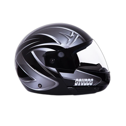 STUDDS Ninja Decor 5 Black N4 Fu Flip Up Helmet