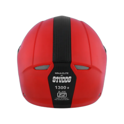 STUDDS Ninja Elite Red Fu Flip Up Helmet