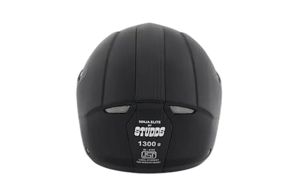 STUDDS Ninja Elite Super Black Fu Flip Up Helmet