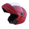 STUDDS Ninja Elite Super Cherry Red Fu Flip Up Helmet