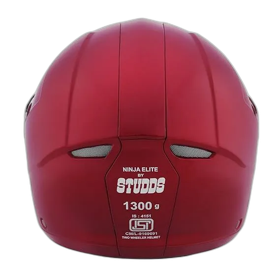 STUDDS Ninja Elite Super Cherry Red Fu Flip Up Helmet