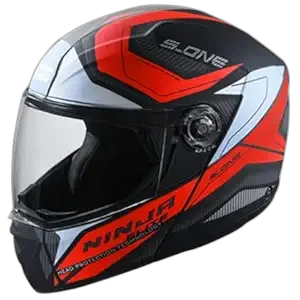 STUDDS Ninja Elite Super D4 Black N2 Fu Flip Up Helmet