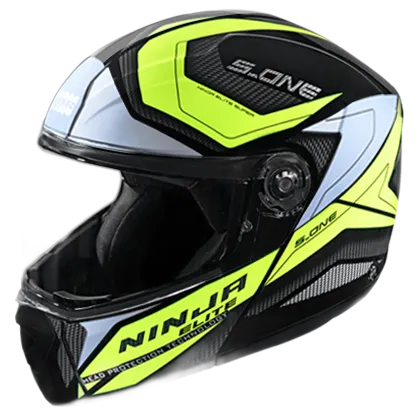 STUDDS Ninja Elite Super D5 Black N5 Fu Flip Up Helmet