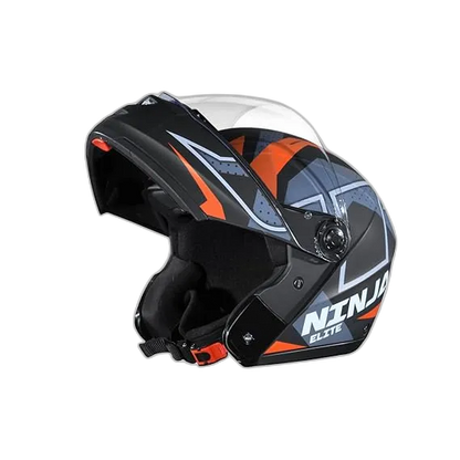 STUDDS Ninja Elite Super D6 Matt Black N10 Fu Flip Up Helmet