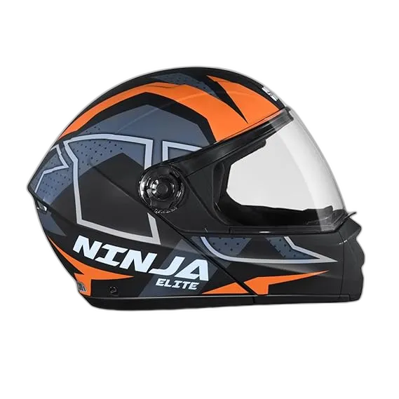STUDDS Ninja Elite Super D6 Matt Black N10 Fu Flip Up Helmet