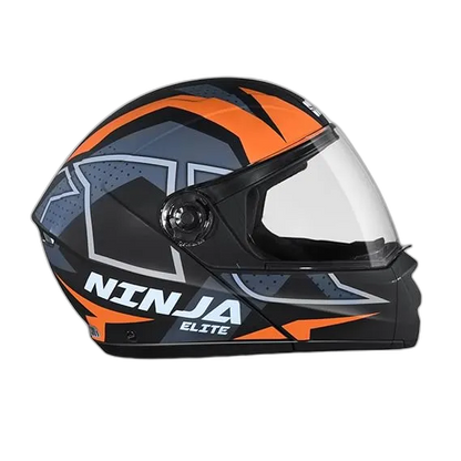 STUDDS Ninja Elite Super D6 Matt Black N10 Fu Flip Up Helmet