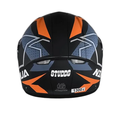 STUDDS Ninja Elite Super D6 Matt Black N10 Fu Flip Up Helmet