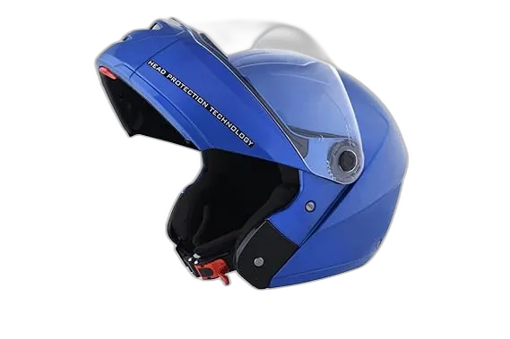 STUDDS Ninja Elite Super Flame Blue Fu Flip Up Helmet