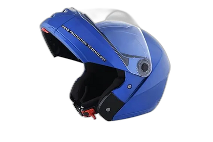 STUDDS Ninja Elite Super Flame Blue Fu Flip Up Helmet
