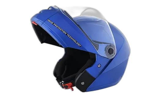 STUDDS Ninja Elite Super Flame Blue Fu Flip Up Helmet